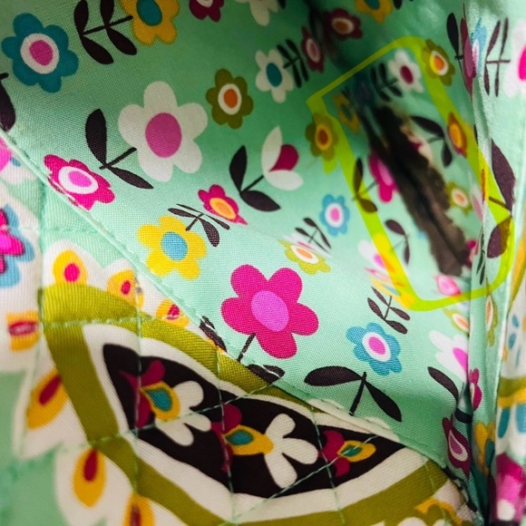 Vera Bradley Tablet Hipster Bag - “Tutti Frutti” Retired Pattern Green/Pink - Picture 10 of 10